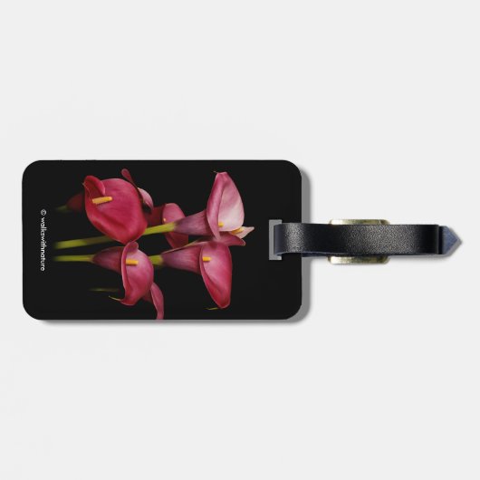 Elegant Paarse Calla Lilies Bagagelabel (Achterkant horizontaal)