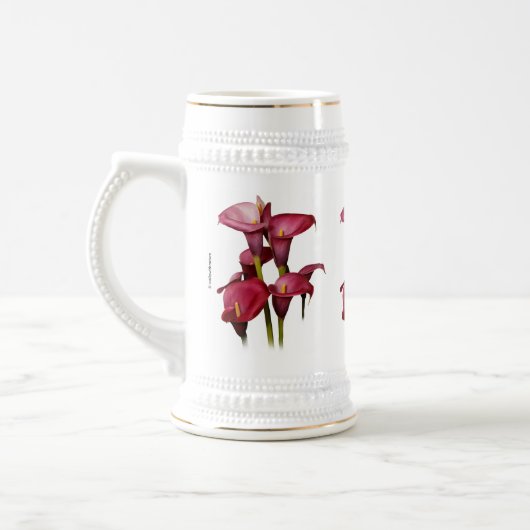 Elegant Paarse Calla Lilies Bierpul (Links)
