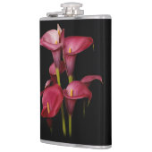 Elegant Paarse Calla Lilies Heupfles (Links)