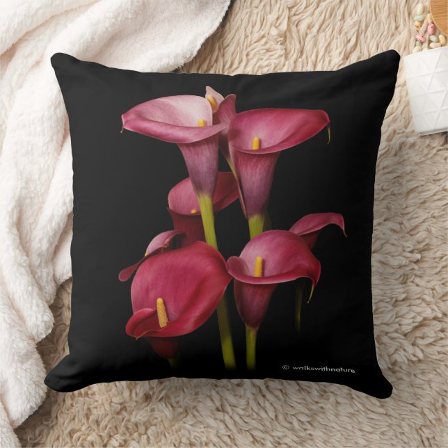Elegant Paarse Calla Lilies Kussen (Deken)