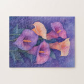 Elegant Paarse Calla Lilies Legpuzzel (Horizontaal)