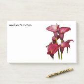Elegant Paarse Calla Lilies Post-it® Notes (Op bureau)