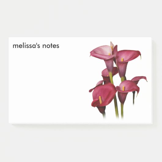 Elegant Paarse Calla Lilies Post-it® Notes (Voorkant)
