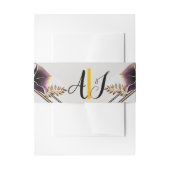 Elegant Paarse Calla Lilly Modern Uitnodigingen Wikkel (Voorkant Voorbeeld)