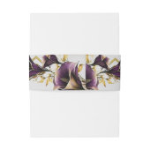 Elegant Paarse Calla Lilly Modern Uitnodigingen Wikkel (Achterkant Voorbeeld)