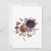 Elegant Paarse Champagne Herfst Floral Wedding Kaart (Achterkant)