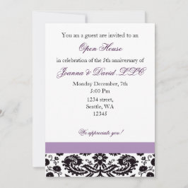 Elegant paarse Corporate Party Invitation Kaart
