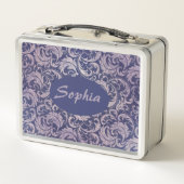 Elegant  Paarse damast patroon (Achterkant)