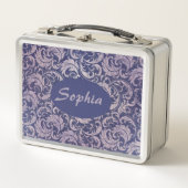 Elegant  Paarse damast patroon (Voorkant)