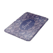 Elegant Paarse damast patroon Badmat (Gekanteld)