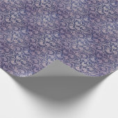 Elegant Paarse damast patroon Cadeaupapier (Hoek)