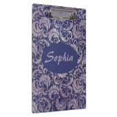 Elegant  Paarse damast patroon Klembord (Rechts)