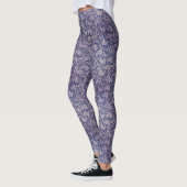 Elegant  Paarse damast patroon Leggings (Links)