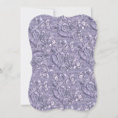 Elegant Paarse Designer Wedding Invitations Kaart (Achterkant)