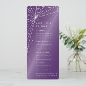 Elegant Paarse Diamant Spinnenweb Plat 4-delig Menu (Staand voorkant)