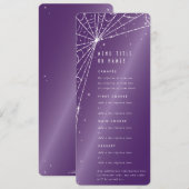 Elegant Paarse Diamant Spinnenweb Plat 4 Gaangs Menu (Voorkant / Achterkant)