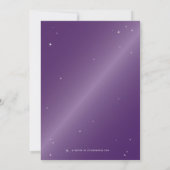 Elegant Paarse Diamond Spider Web Halloween Party Kaart (Achterkant)