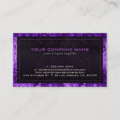 Elegant Paarse Disco Ball Glitter & Sparkles Visitekaartje (Achterkant)