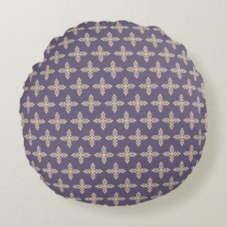 Elegant Paarse en beige naadloos motief Rond Kussen