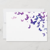 Elegant Paarse en Blauwe Vlinders Vrijgezellenfees Kaart (Achterkant)