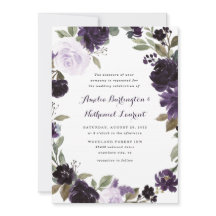 Elegant Paarse en gouden groene blad bloemetjesbru