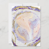 Elegant Paarse en gouden marmeren 21e verjaardagsf Kaart (Achterkant)