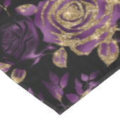 Elegant Paarse en gouden Roos bloemmotief Tafelkleed (Gekanteld)