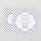 Elegant paarse en klassieke B&W-polka-punten Kaart (Voorkant / Achterkant)
