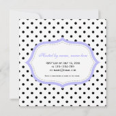 Elegant paarse en klassieke B&W-polka-punten Kaart (Achterkant)