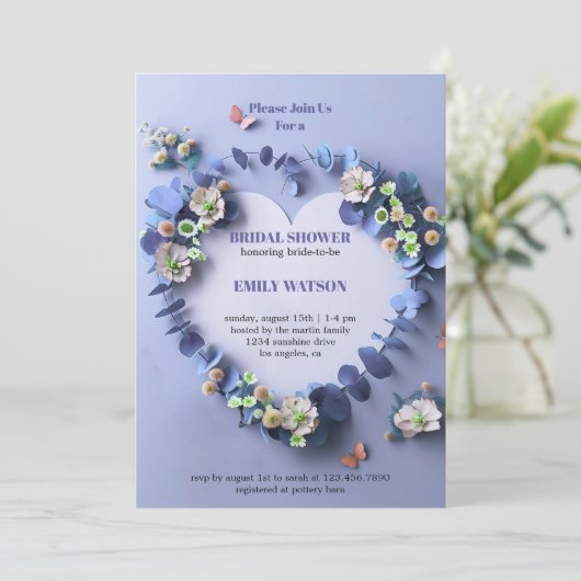 Elegant Paarse en Roze Bloemen Vrijgezellenfeest Kaart (Staand voorkant)