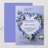 Elegant Paarse en Roze Bloemen Vrijgezellenfeest Kaart (Voorkant / Achterkant)