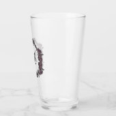 Elegant Paarse en zilveren ingelijst monogram Glas (Links)