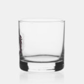 Elegant Paarse en zilveren ingelijst monogram Whisky Glas (Links)