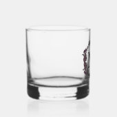 Elegant Paarse en zilveren ingelijst monogram Whisky Glas (Rechts)