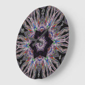 Elegant Paarse Faux Edelsteen Design Grote Klok (Hoek)