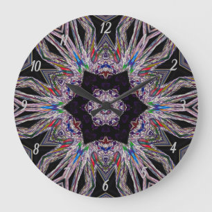 Elegant Paarse Faux Edelsteen Design Grote Klok