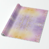Elegant Paarse feestdag Snowflakes sterren Kerstmi Cadeaupapier (Uitgerold)