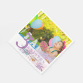 Elegant paarse filmfotofeest servet (Hoek)