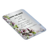 Elegant Paarse flora en vlinder, behalve de datum Magneet (Rechterzijde)