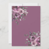 Elegant Paarse Floral 100e verjaardag Kaart (Achterkant)