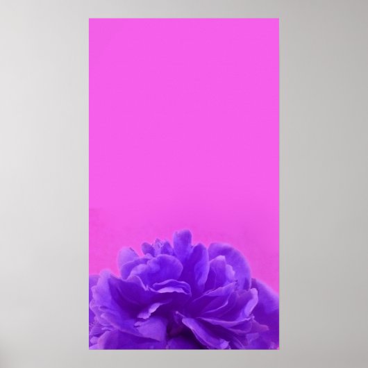 Elegant Paarse Floral Art Poster (Voorkant)