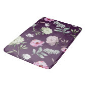 Elegant Paarse Floral Badmat (Gekanteld)
