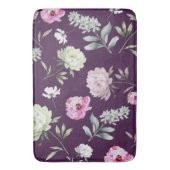 Elegant Paarse Floral Badmat (Voorkant Verticaal)