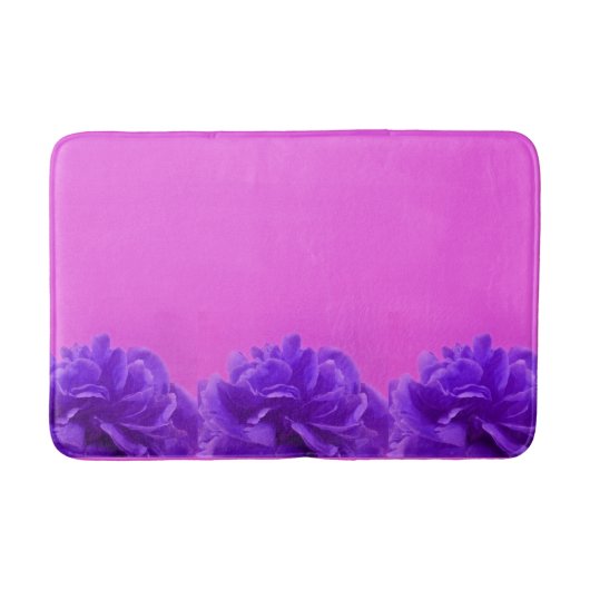 Elegant Paarse Floral Badmat (Voorkant)