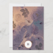 Elegant Paarse Floral Boho Fantasy Golden Herfst Kaart (Achterkant)