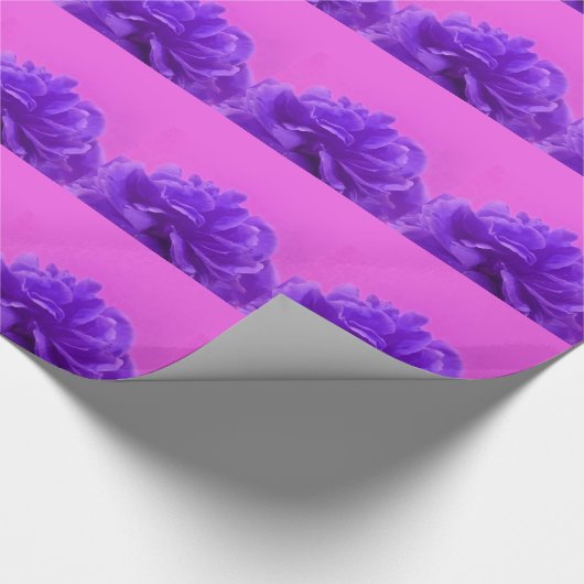 Elegant Paarse Floral Cadeaupapier (Hoek)