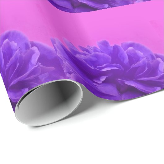 Elegant Paarse Floral Cadeaupapier (Rol Hoek)