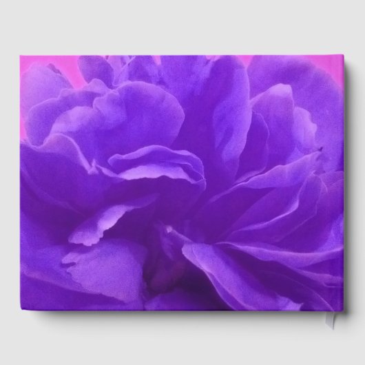 Elegant Paarse Floral Gastenboek (Achterkant)