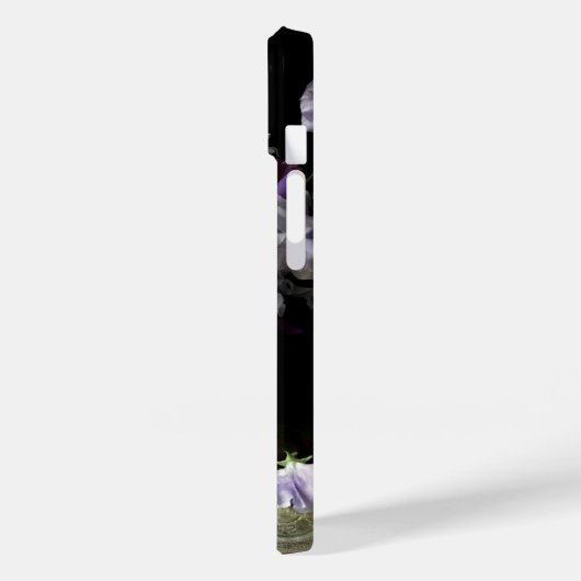 Elegant Paarse Floral iPhone Case (Achterkant / Links)