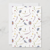 Elegant Paarse Floral Moederdag Brunch Kaart (Achterkant)